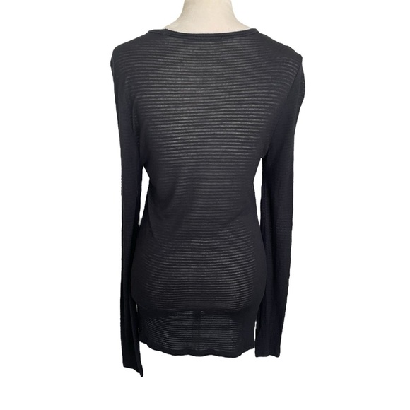Alexander Wang Subtle Semi Sheer Stripes Relaxed Lagen Look Top Women Size S - Picture 3 of 7